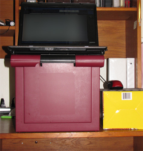 home-made stand-up desk