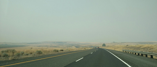 On Sunday, we headed back to Seattle on Interstate 90, surrounded by heavy smoke for much of the journey.